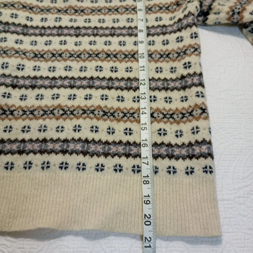 J. Crew Sweater 100% Lambs Wool Womens Size Small Fair Isle - Picture 9 of 10
